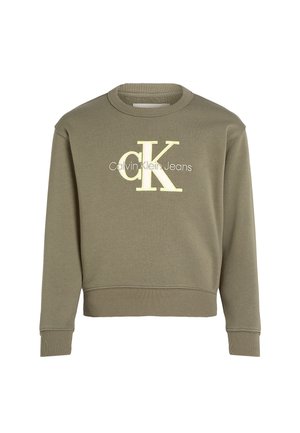 BOXY LOGO - Felpa - dusty olive