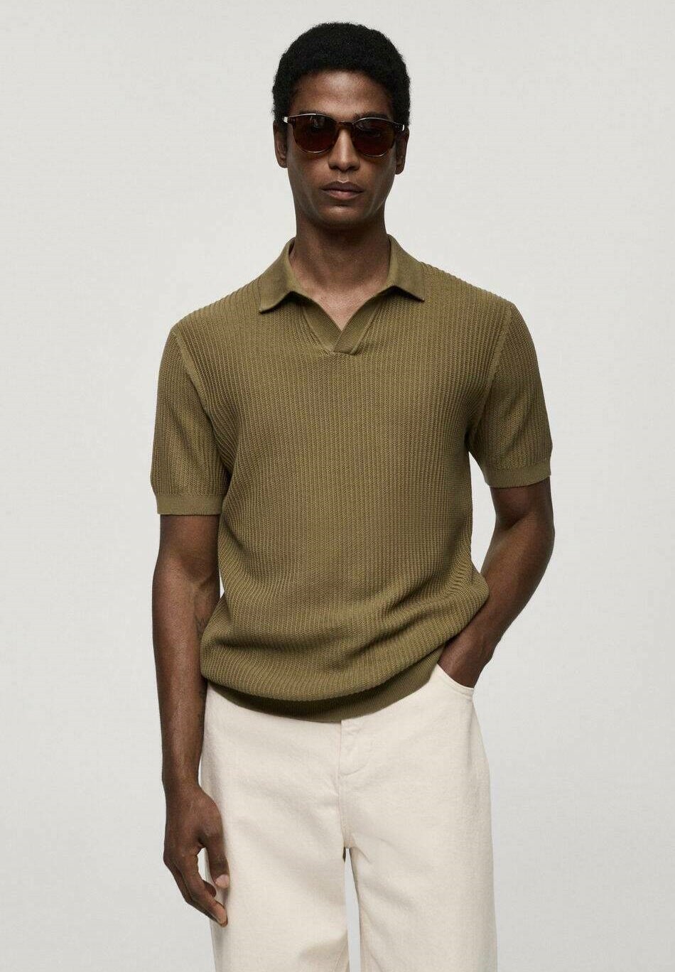 Mango FLUID - Poloshirt - kaki/khaki - Zalando.de 