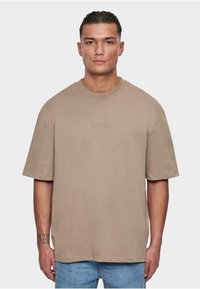 Dropsize - CURVED HD LOGO - T-shirt basic - weathered teak Miniatuurafbeelding 1