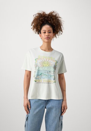 Rip Curl WAVE DANCER RELAXED TEE - T-shirt imprimé - bone