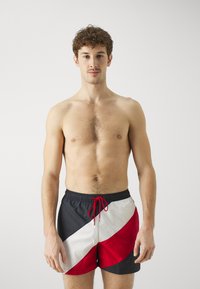 Tommy Hilfiger GLOBAL STRIPE MEDIUM DRAWSTRING - Bañador corto - desert sky