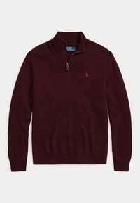WOOL QUARTER-ZIP JUMPER - Džemperis - wine heather