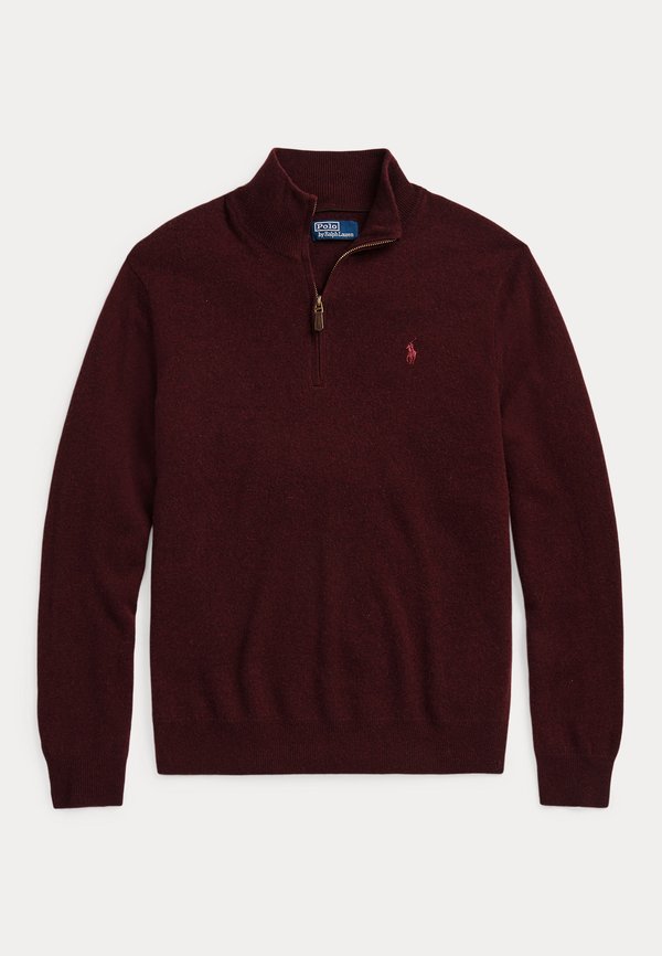 WOOL QUARTER-ZIP JUMPER - Jumper - wine heather4
