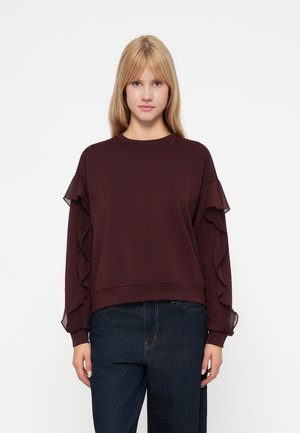 ONLSCARLET FLOUNCE - Sweatshirt - decadent chocolate