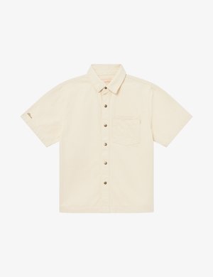 BLKVIS DENIM SHORTSLEEVE UNISEX - Blúzka so zapínaním na gombíky - antique white