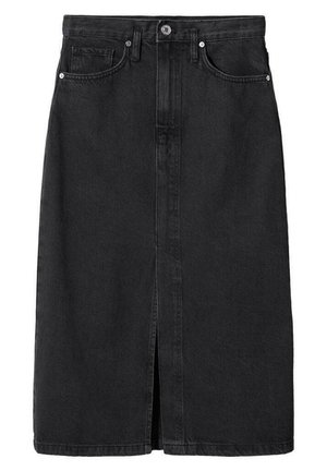 A-snit nederdel - black denim