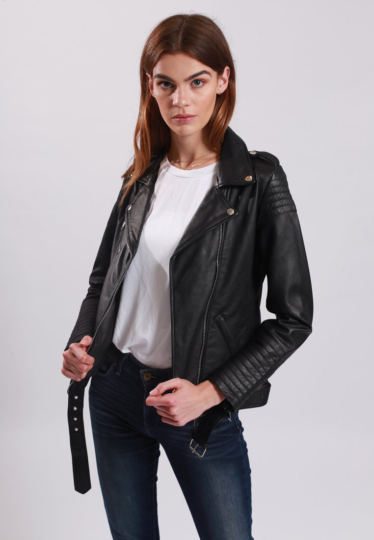 Lee Cooper - BOJANA - Leren jas - black, Vergroten