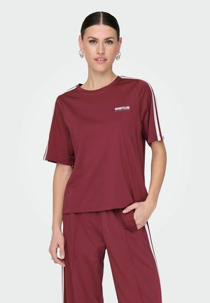 Print T-shirt - ruby wine