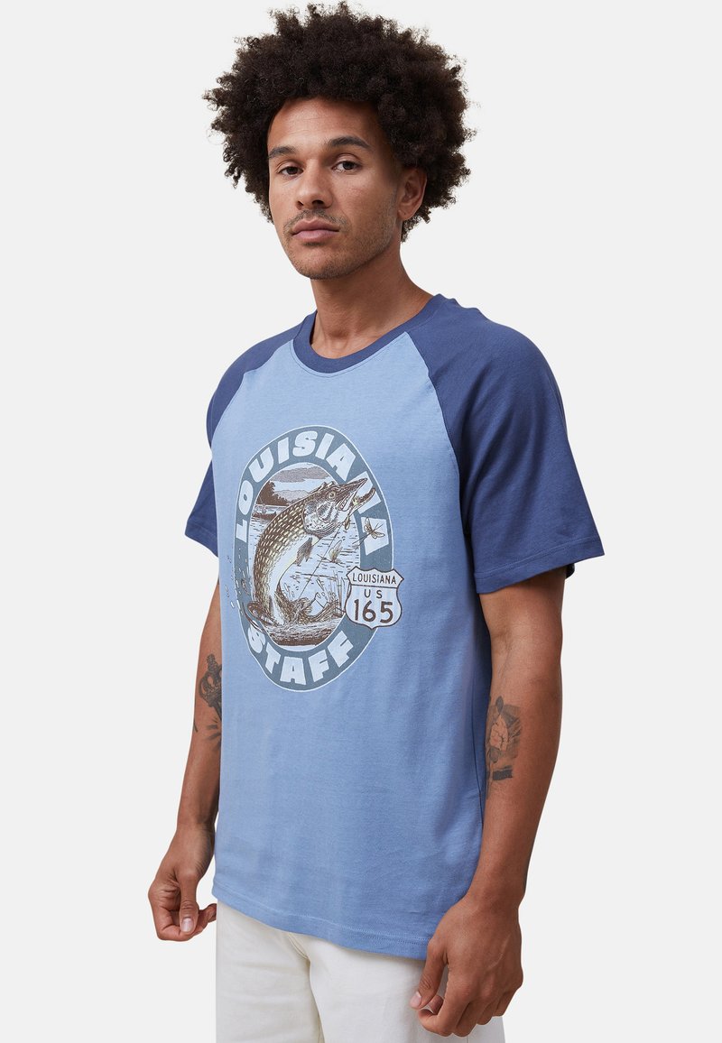 Cotton On T-shirt print blauw