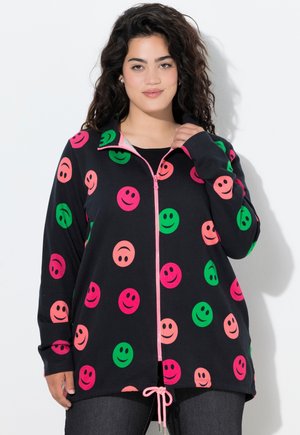 Felpa con zip - black