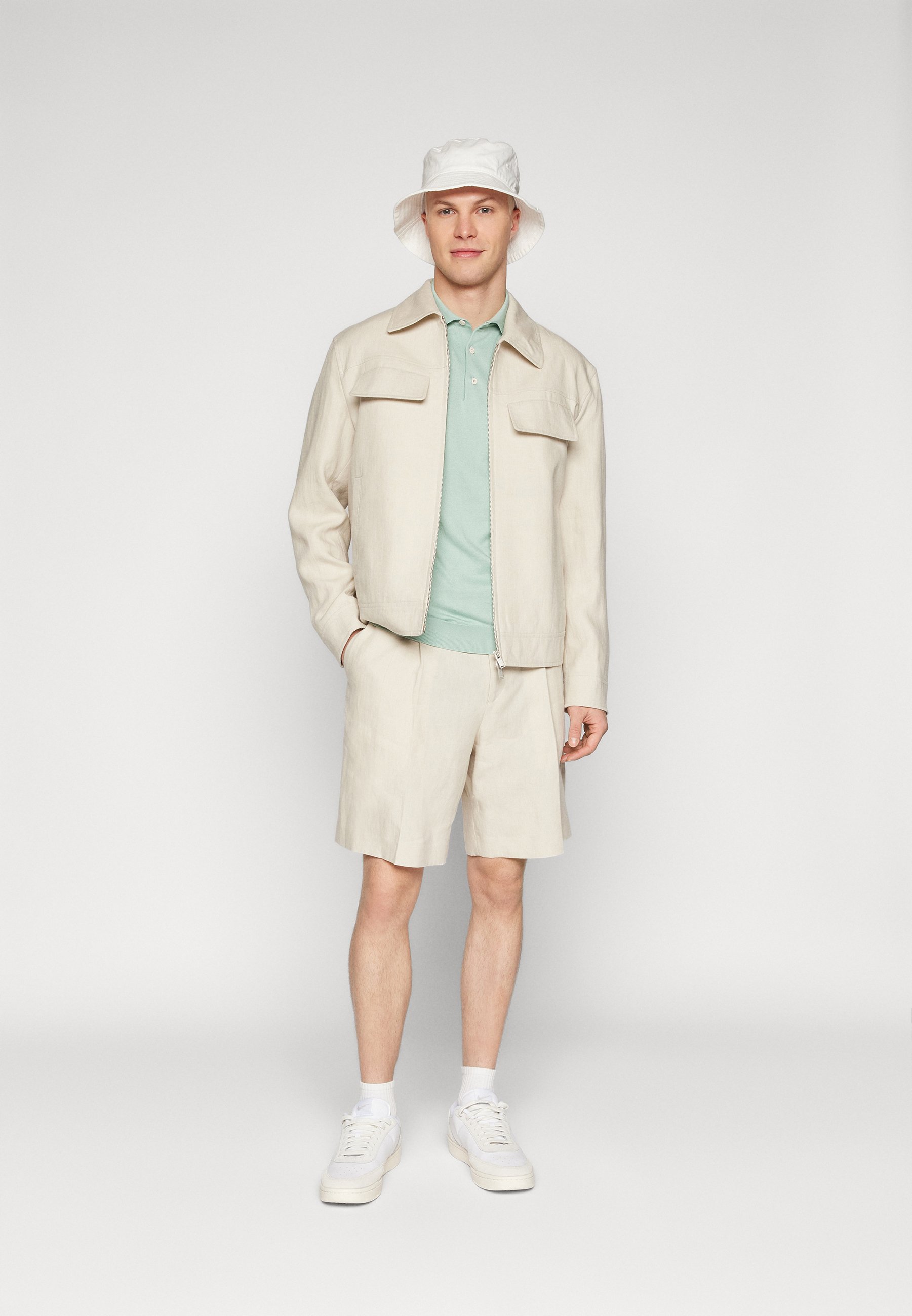 LARDINI GIACCA CAMICIA UOMO - Giacca leggera - cream/sabbia