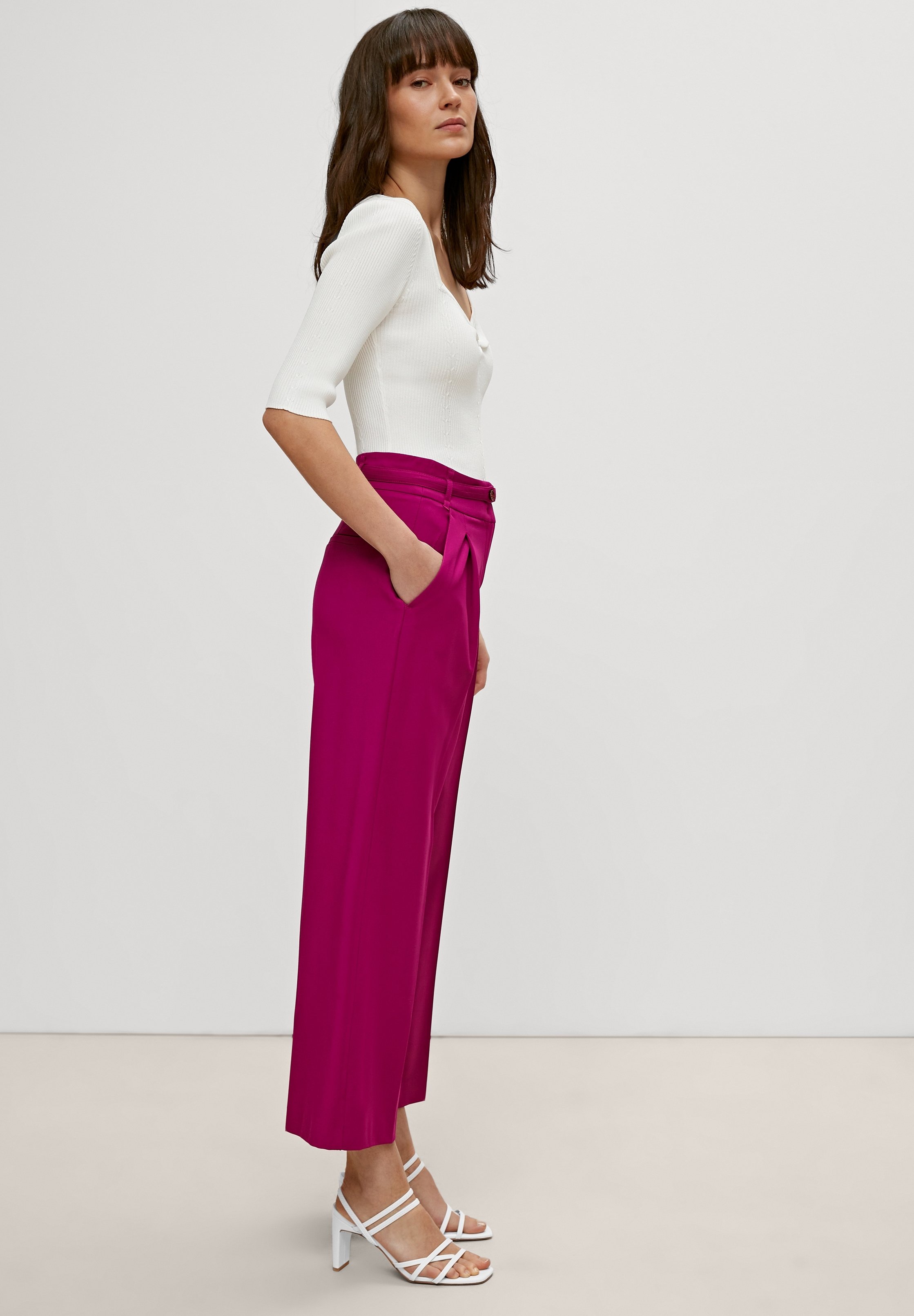 comma REGULAR 7/8 - Trousers - magenta/pink - Zalando.de