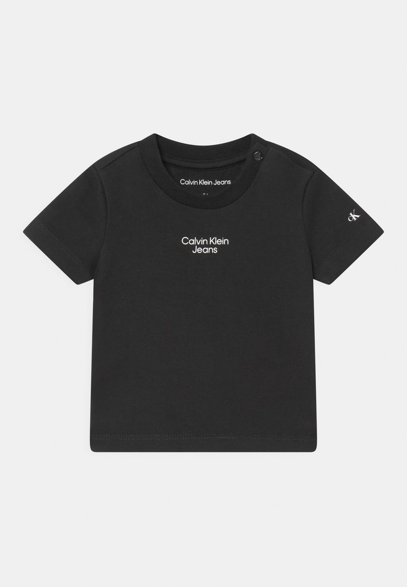 Calvin Klein Jeans STACK LOGO BABY UNISEX - Jednoduché tričko - ck black
