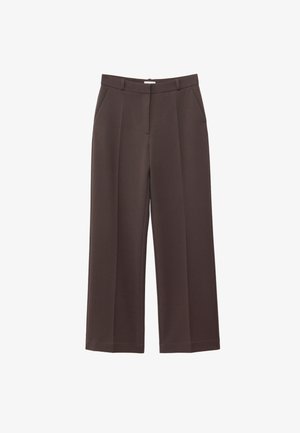 & OTHER STORIES, & OTHER STORIES TAILORED PRESS CREASE TROUSERS - Pantalon classique - dark brown