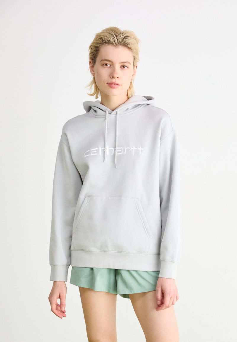 Carhartt WIP HOODED - Felpa - basalt/white