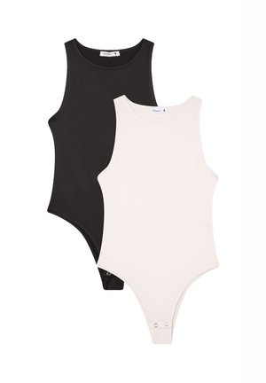 PACK 2 CON SCOLLO ROTONDO - Body - bianco lana