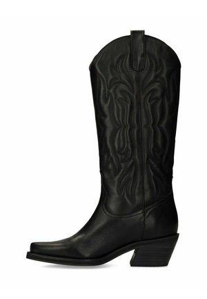 MIT STICKEREI - Cowboy-/Bikerboot - black