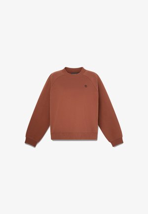 Timberland, CRAFTED CREW SWEATSHIRT. - Sweater - medium brown