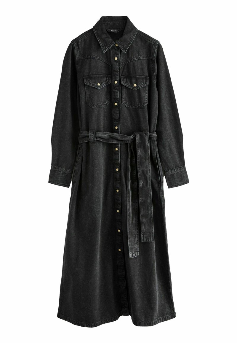 Next WESTERN REGULAR FIT Vestido vaquero black/negro