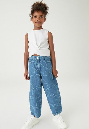 LTB Jeans Meisjes-jeansbroek Oliana G hoge taille, brede jeans katoenmix met ritssluiting, maat 13 jaar/158 in medium blauw, Iriel Safe Wash 54553, 158 cm