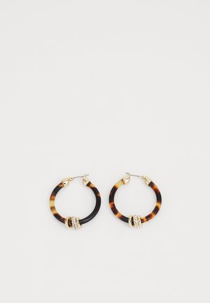 Lauren Ralph Lauren RONDELLE HOOP - Pendientes - gold-coloured/tort