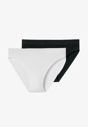 Schiesser 2-PACK CLASSIC SEAMLESS - Slip - schwarz weiss