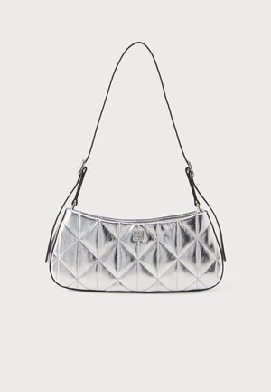 QUILTED SHOULDER BAG - Torbica - metallic silver-coloured