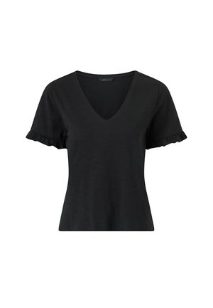 Ellos Collection, OBERTEIL MIT VOLANTÄRMEL. - T-shirt basic - black