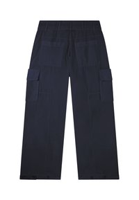 Pantalons cargo marins avec une coupe droite, dotés de plusieurs poches, passants de ceinture et fermetures à bouton aux chevilles. Fabriqués en tissu durable.