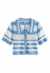 Next SHORT SLEEVE COLLARED - REGULAR FIT - Gombos blúz - blue white