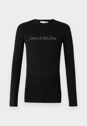 SIMPLE LONG SLEEVES STUD LOGO UNISEX - Long sleeved top - black