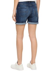 QS Denim shorts - dark-blue denim