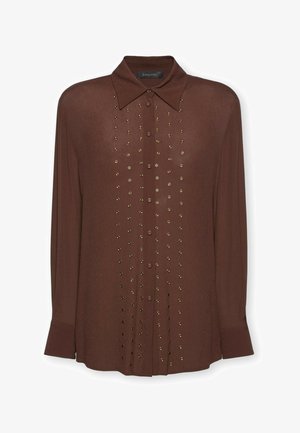 Elena Mirò, CAMICIA CON STRASS - Camicia - marrone
