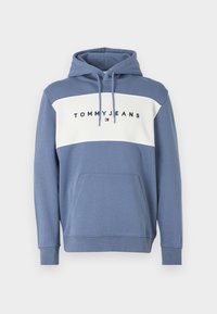 Tommy Jeans LINEAR LOGO - Sportinis megztinis - blue moment/ecru