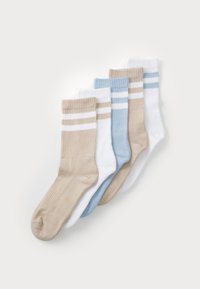 YOURTURN - UNISEX 5 PACK - Socks - white/beige/light blue Thumbnail Image 1