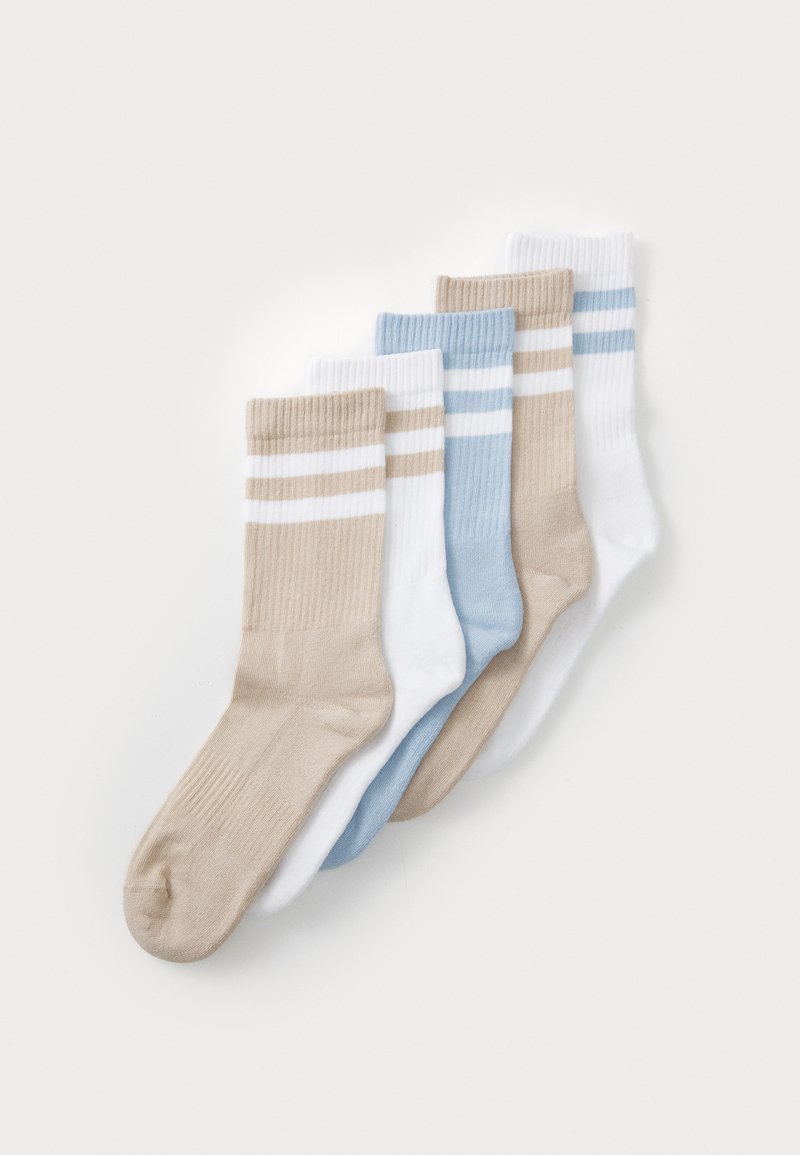 YOURTURN - UNISEX 5 PACK - Socks - white/beige/light blue, Enlarge