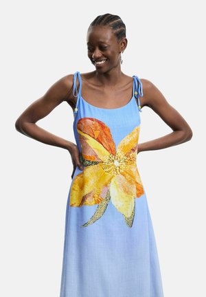 Desigual, PRINTED LONG DRESS - Maxi-jurk - blue