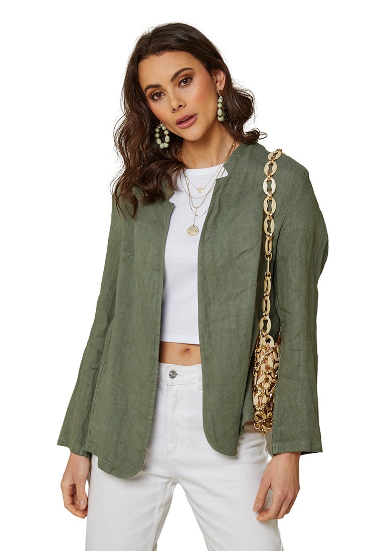 Le Monde du Lin Blazer kaki Le Monde du Lin Blazer kaki