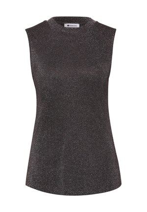 Street One, TURTLE NECK TOP WITH GLITTER - Haut - black coffee