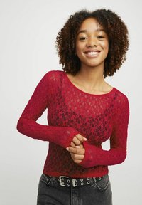 JJXX LEAH DEEP BACK  - Pikkade varrukatega topp - racing red