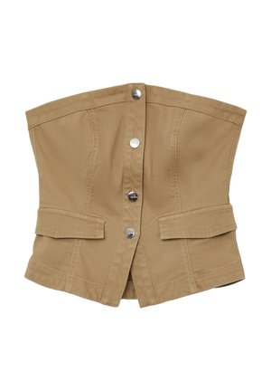 Calliope FASCIA CON BOTTONI - Débardeur - beige medio