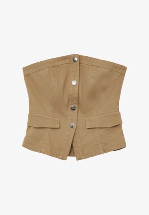 Calliope FASCIA CON BOTTONI - Top - beige medio