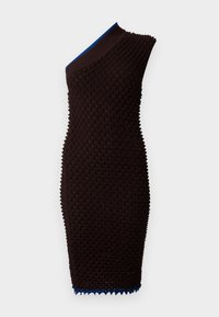 SLANT DRESS - Kokteilinė suknelė / vakarėlių suknelė - brown/electric blue