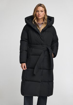 PADDED LONG WITH HOOD W LS LF HC LONG C - Abrigo de invierno - black