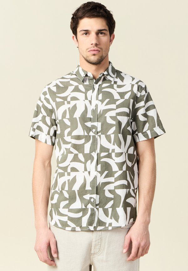 KURZÄRMELIGES - Hemd - vert kaki