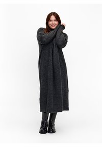 Zizzi LANGES MIT SCHLITZ - Neulemekko - dark grey melange