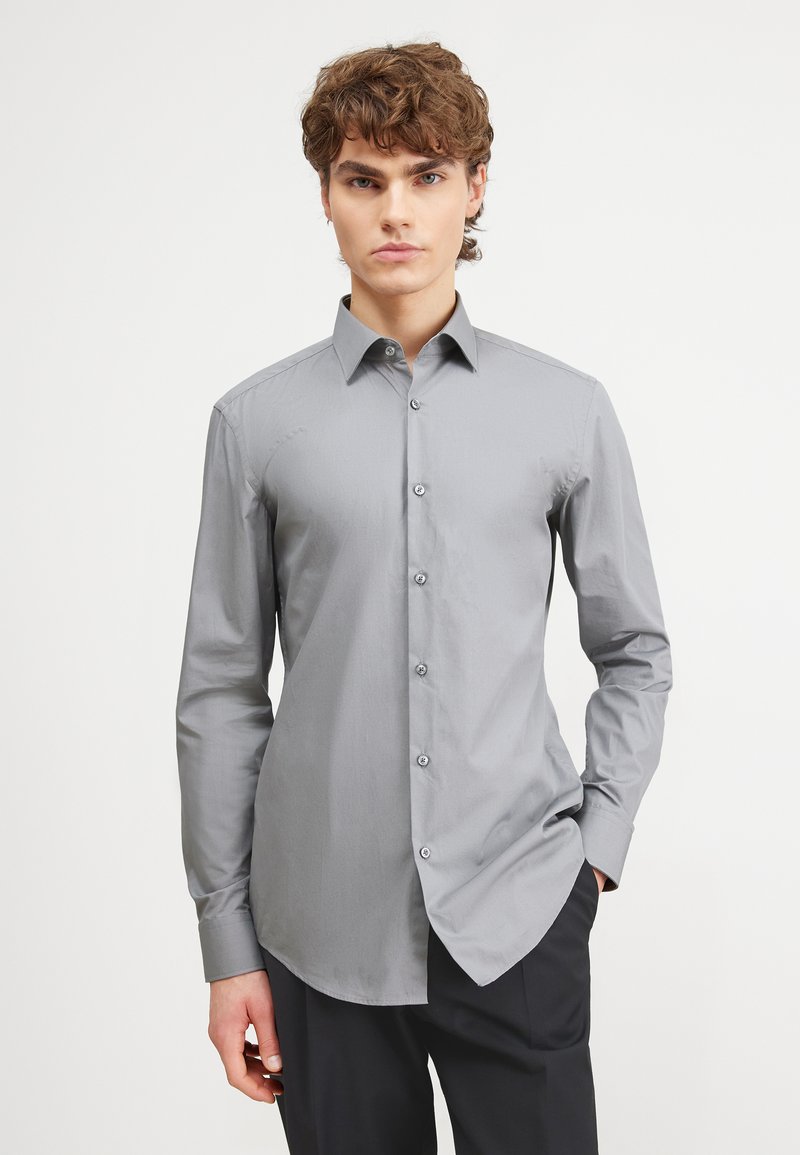 HUGO JENNO - Vapaa-ajan kauluspaita - medium grey