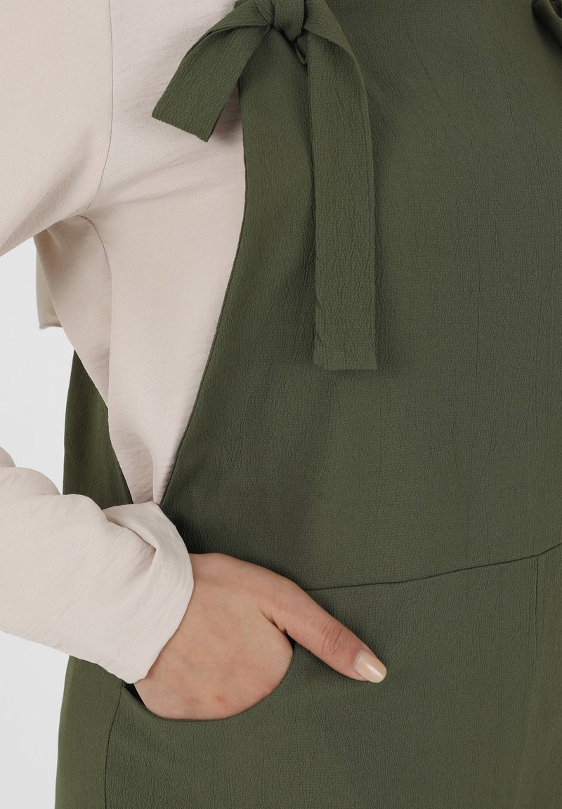 Modanisa UNLINED TAVIN - Dungarees - khaki - Zalando.ie