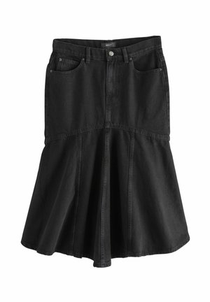 Next FISHTAIL MIDI - Denim skirt - black