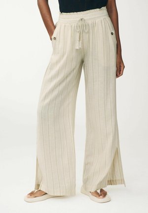 SHIRRED WAIST   - REGULAR FIT - Pantalon classique - neutral